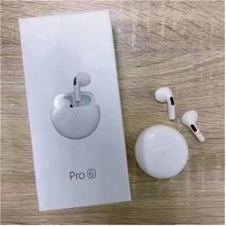 Pro 6 True Wireless Earbuds Bluetooth Earphone Touch Control with Mic Waterproof TWS Stereo Headphone Headset Sport-tws pro 6 (mi pro 6 master copy)